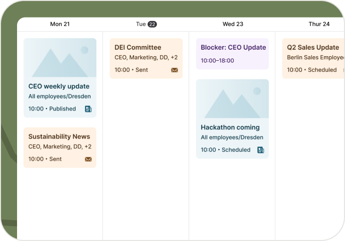 Calendar hybrid view